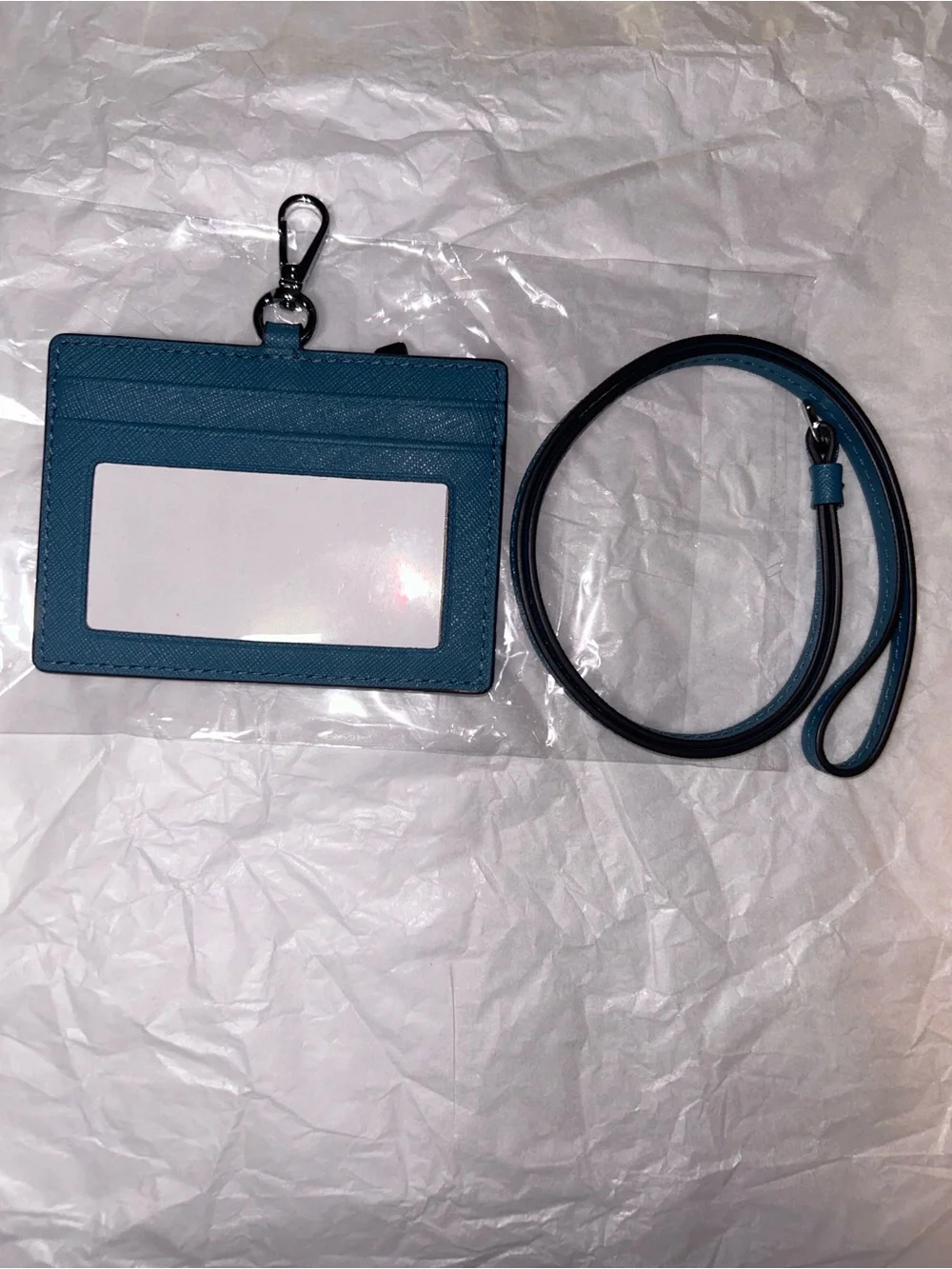 Micheal Kors card /Id holder,has zip pocket, clips onto bag,or lanyard NWOT